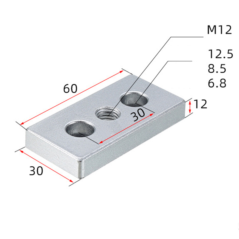 Bích lắp chân tăng chỉnh cho nhôm định hình 30x60