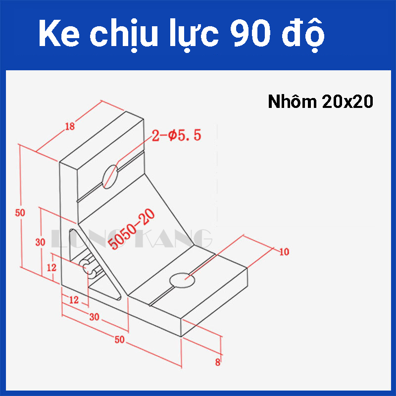 Ke chịu lực cho nhôm 20