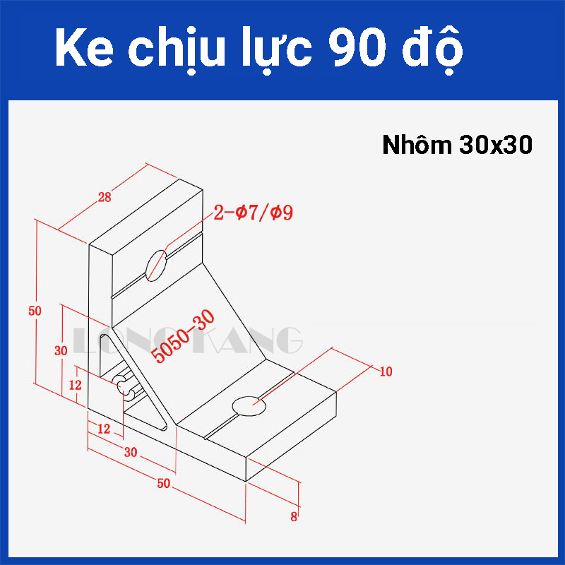 Ke chịu lực cho nhôm 30